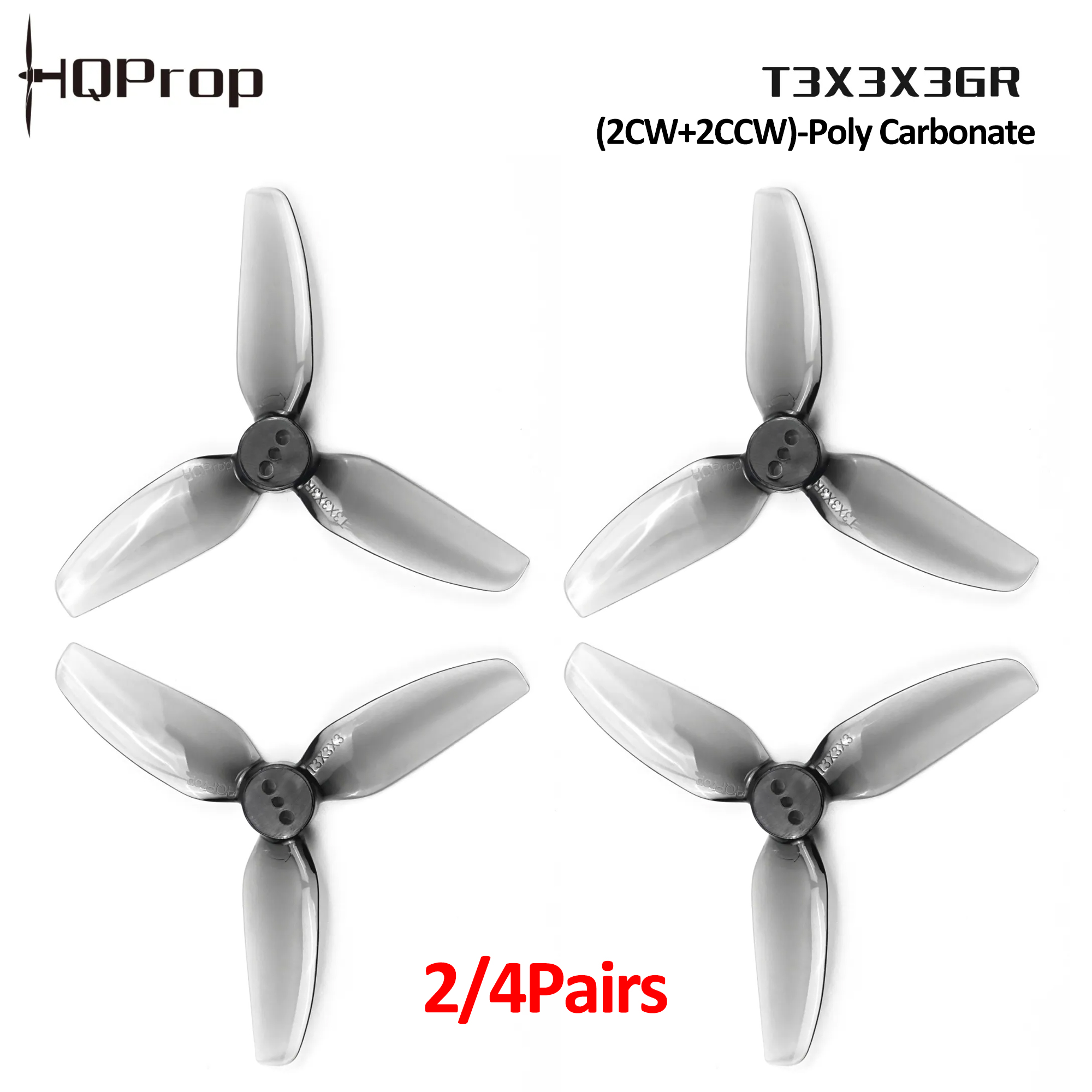 2/4개 세트 HQProp T3X3X3GR 프로펠러,  - Rc Helicopter Blade 리뷰 및 가격